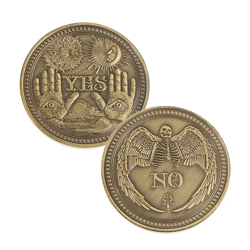 Description Picture 5 of item1PC Bronze Yes or No Commemorative Coin Souvenir Non-currency Coins Game Prop Challenge Coins Collection Decoration Crafts