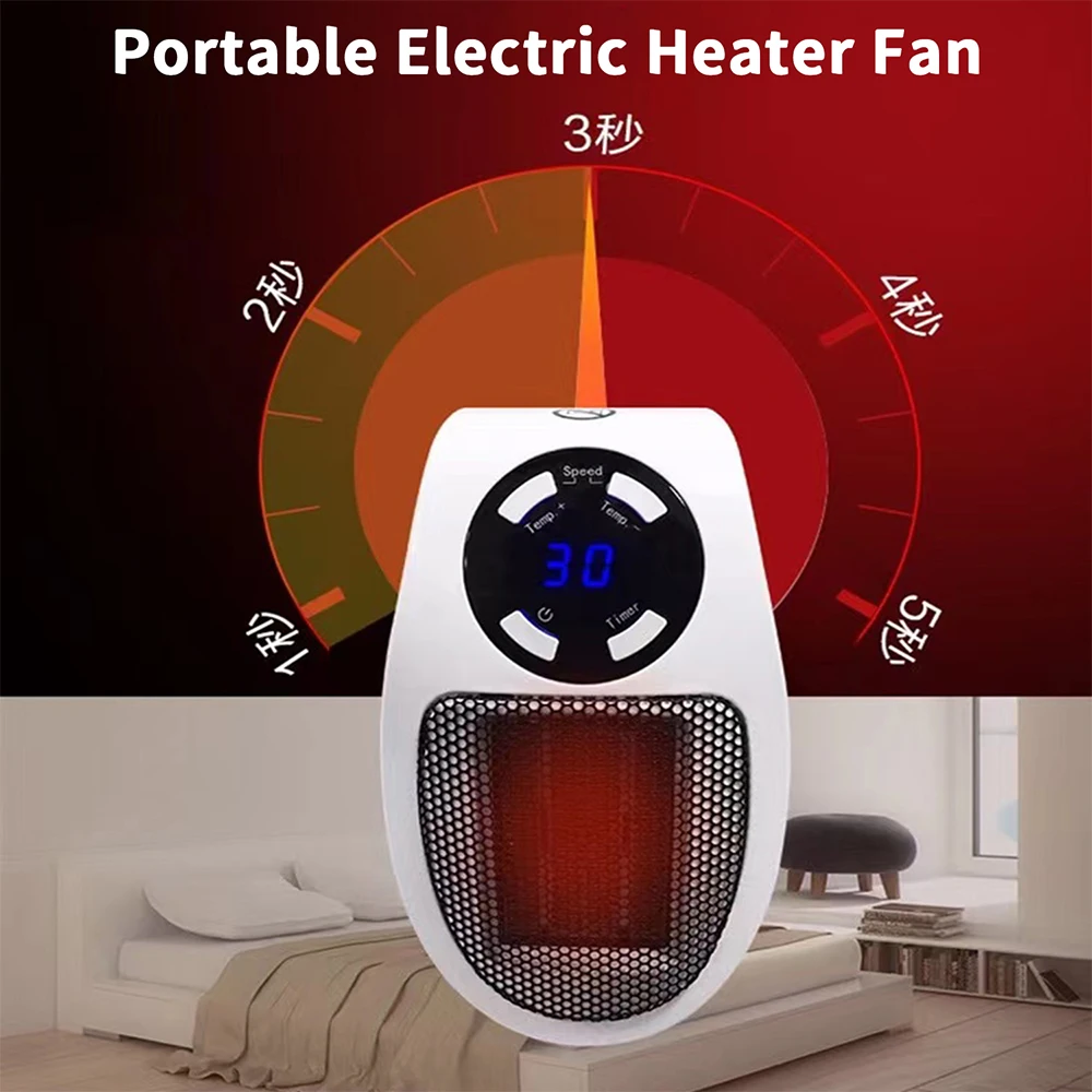 Electric Heater Portable Heater Plug in Wall Room Heating Stove Mini  Household Radiator Remote Warmer Machine Winter 220V/110V - AliExpress