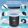 Athletes Recovery Ice Bath Tub Portable Cold Therapy Inflatable Barrel Cover 100 Gallons Capacity Waterproof Durable Easy 6