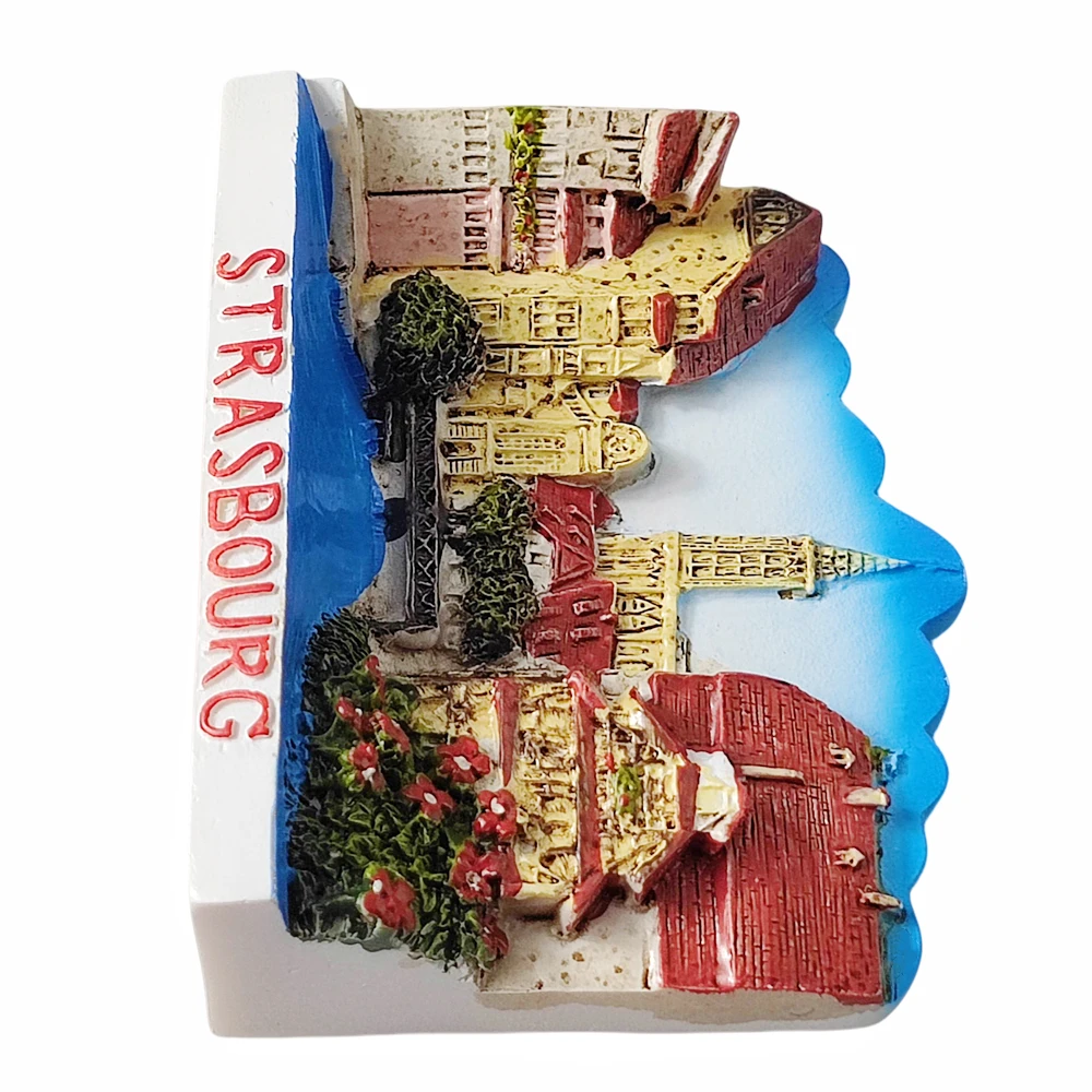 Magnete Frigorifero 3D Strasburgo Francia – Souvenir Artigianale In Resina Per Decorazione Casa E Ricordo Di Viaggio