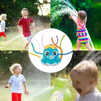 Octopus Sprinkler Backyard Garden Water Toy Summer Cartoon Splash Sprinkler Baby Bath Toy For Kids Water Spray Outdoor Sport Toy 5