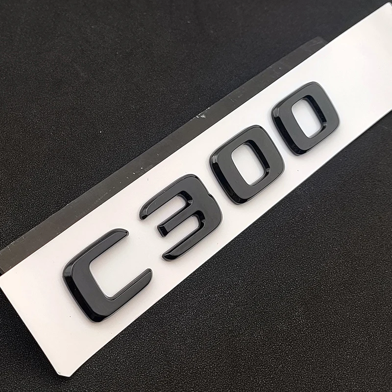 3d ABS Logo C 200 220 300 C200 C220 C300 C320 Emblem Letters Sticker Car Trunk Badge For Accessories