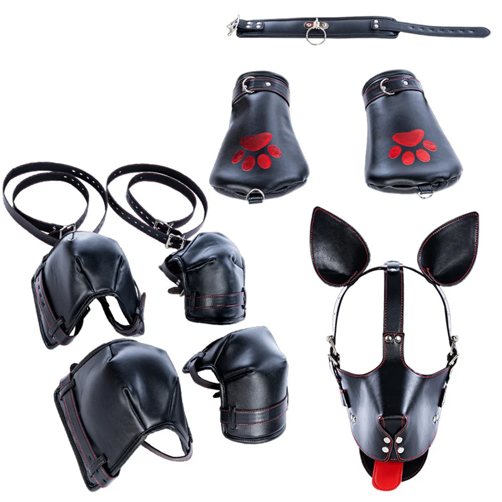 Dog Bondage Kit Restraints For Couples Erotic Fetish Play Set_voghion.com