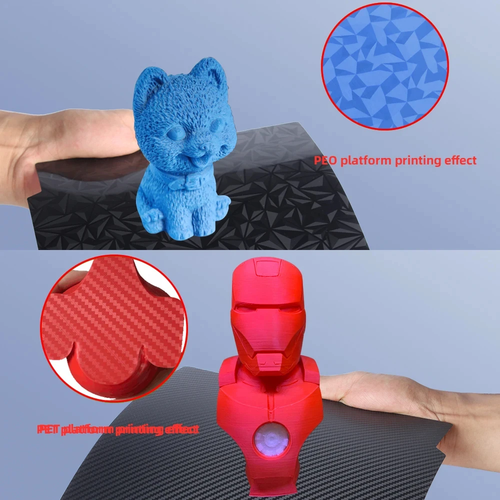 PEI-Platte für Bambu Lab A1 Mini Bauplatte 3D-Drucker PEY PEO PET H1H Platte 184x184mm Federstahl-Blatt für Bambu A1 Mini – Detail 12