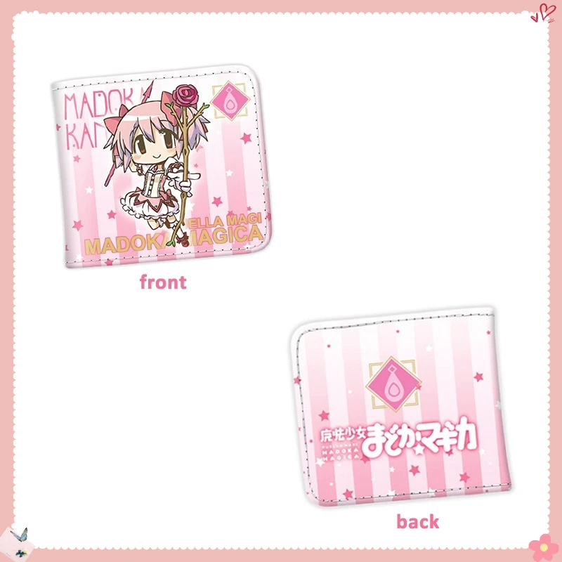 Charming Puella Magi Madoka Magica Anime Bifold Wallet - Cute Cartoon PU Leather Collectible Gift Purse