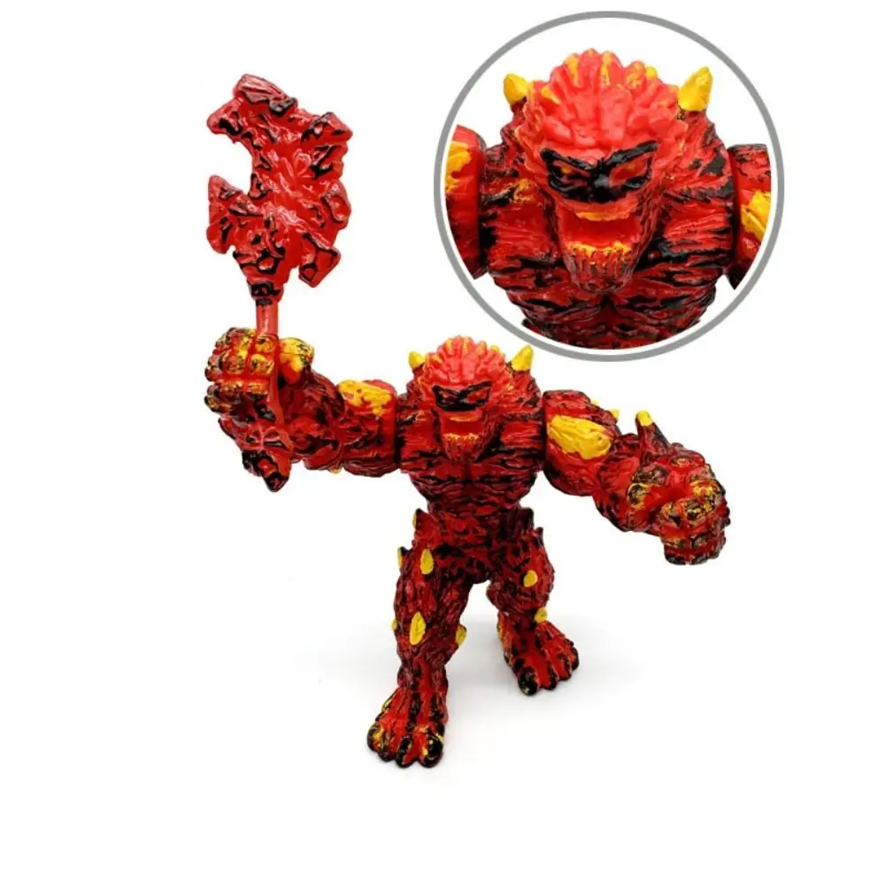 Simulation Werewolf Animal Model Orangutan Mythical Apes Ice Demons Figures Educational PVC Doll Magma Golem Model Kid Toy
