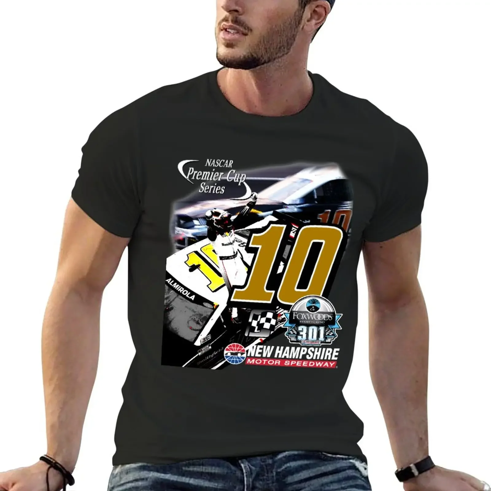 

Aric Almirola Loudon 2021 Race win T-Shirt plus sizes summer clothes blanks plain white t shirts men