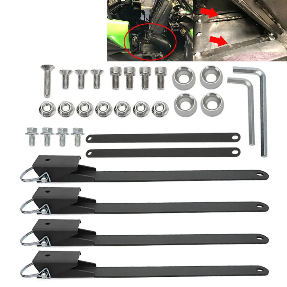 Flip Up Seat Kit Quick Pin Removal Kit For 12MM Bolt Heads Kawasaki KRX 1000 UTV