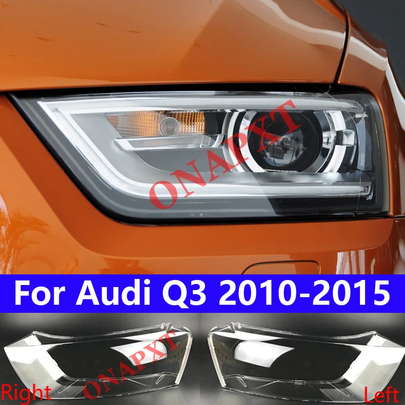 

Car Transparent headlight Lens Cover For Audi Q3 2010-2015 Auto Front Glass Lamp Lampshade Light Shell