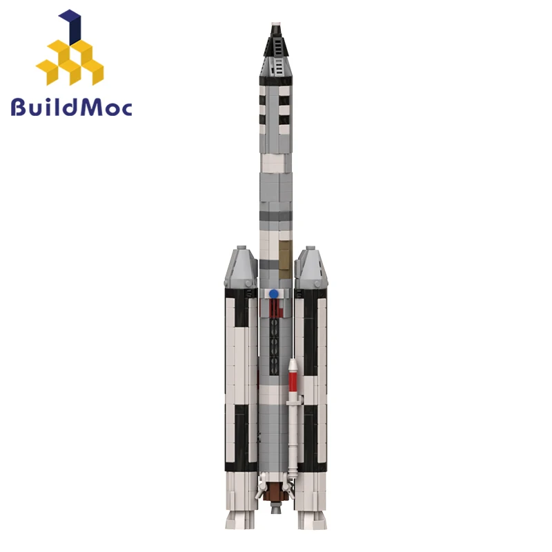 

Конструктор MOC Space Saturn V серии 1:110 Titans IIIC Gemini Rocket, набор строительных блоков, разведочный автомобиль, игрушка для детей, подарок на день рождения