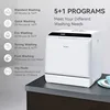 Hermitlux Countertop Dishwasher, 5 Washing Programs Portable Dishwasher With 5-Liter Built-in Water Tank, No Hookup Needed 3