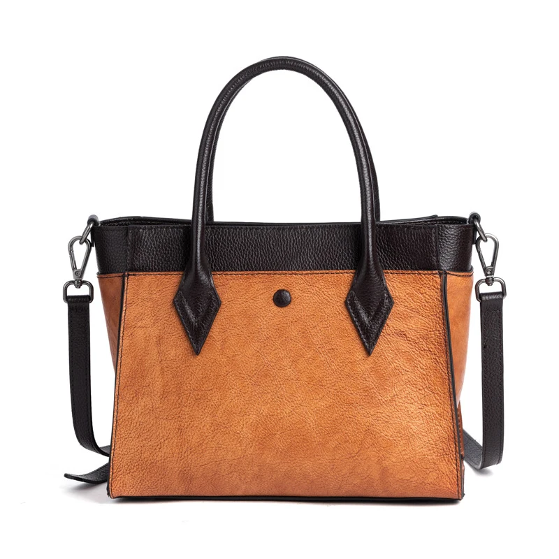

Genuine Leather Women Tote Top Handle Cross body Bags Luxury Designer Female Lady Cowhide Purse Handbag Shoulder Messenger Bag