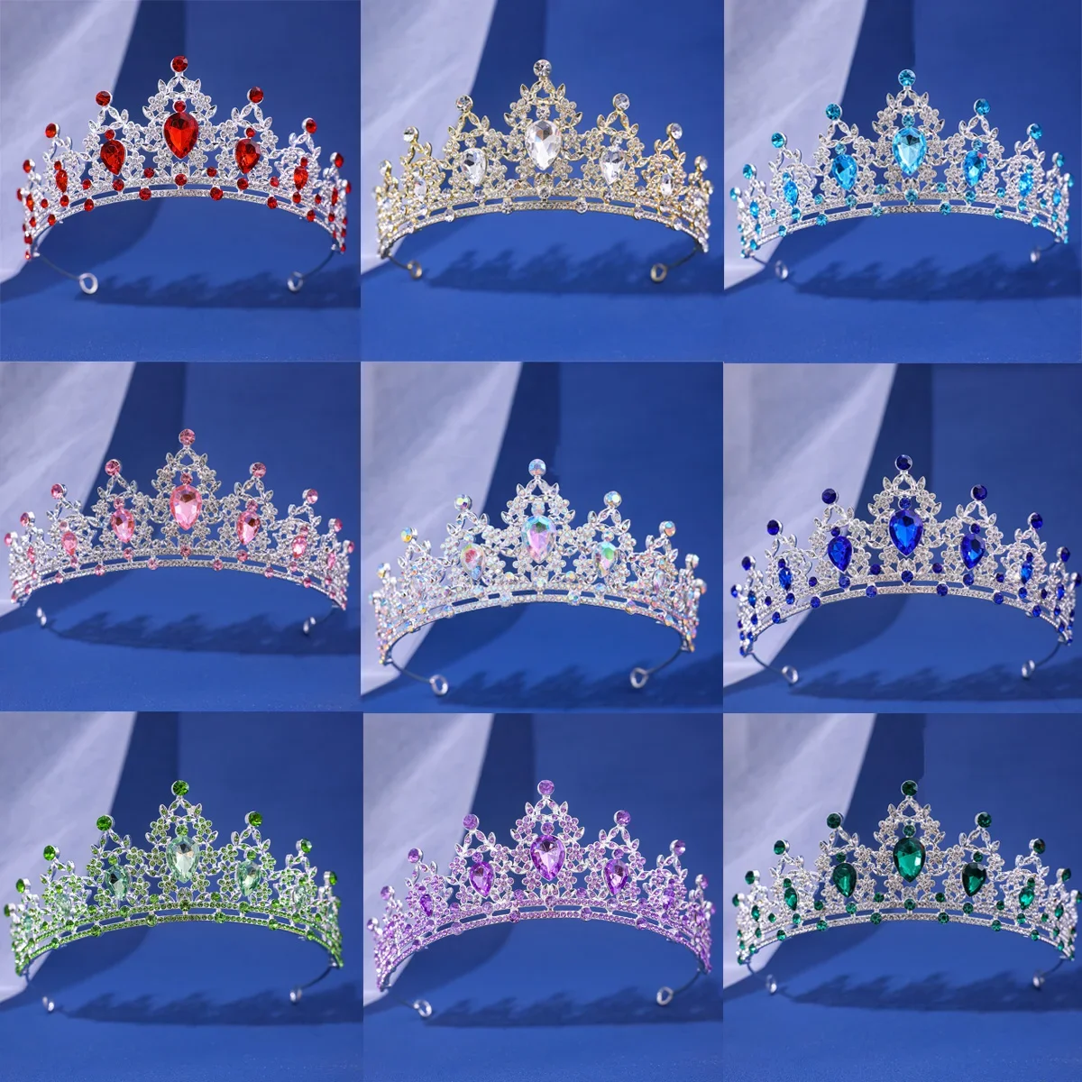 Crystal Tiaras And Crowns Headband For Women Rhinestone Prom Diadem Crown Bridal Wedding Hair Accessories Jewelry Crown Tiara