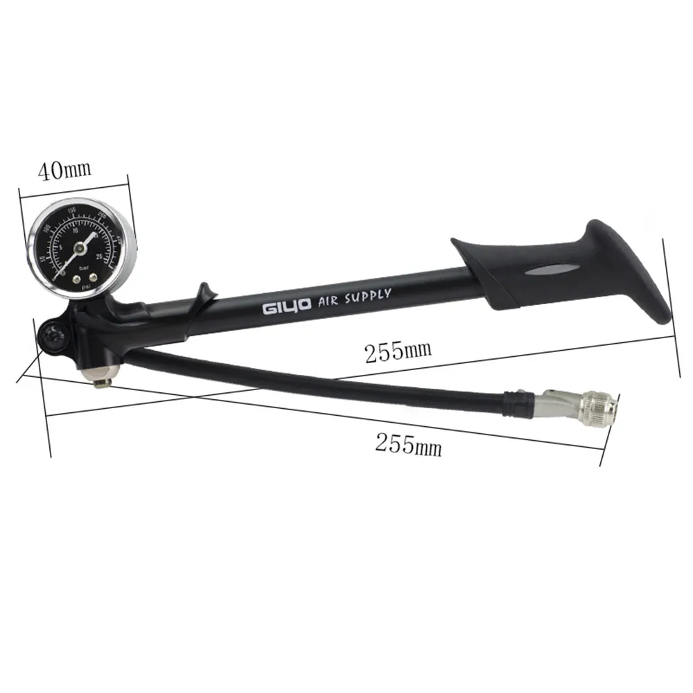 GIYO Foldable 300PSI High-Pressure Bike Air Shock Pump With