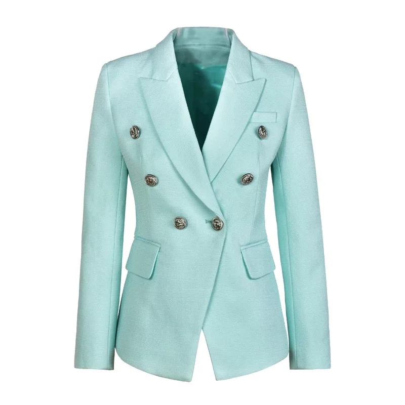 

Lady Newest Luxury Quality Women Denim Material for Mint Green Blazer Femme 2023