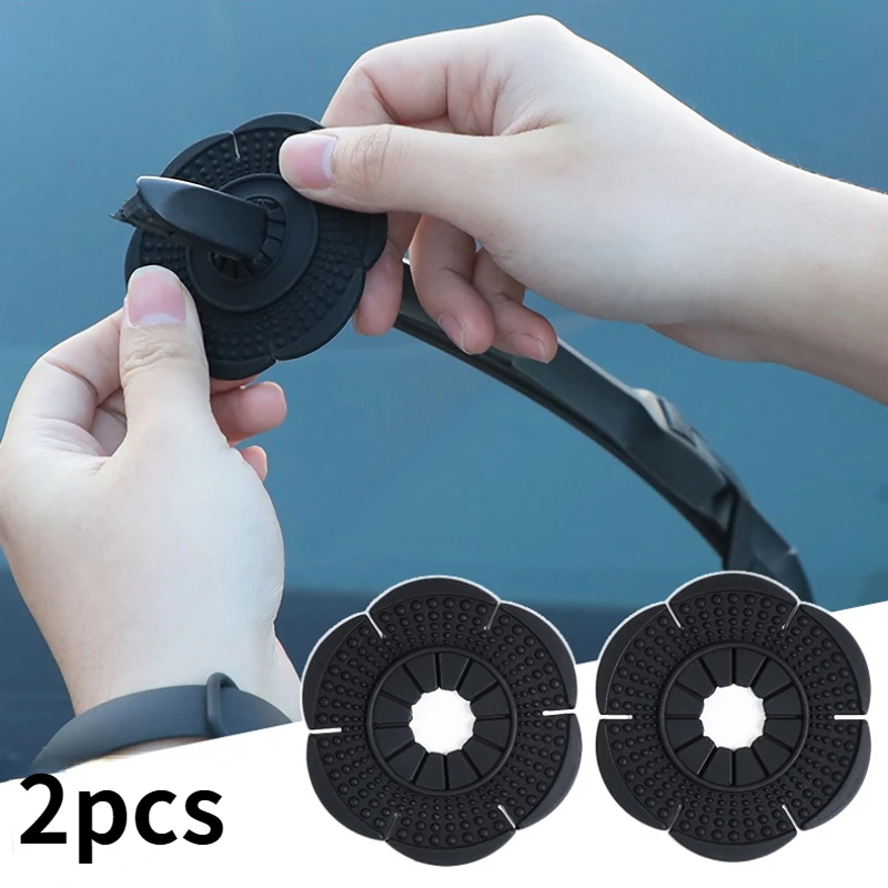 2pcs Car Wiper Hole Protective Covers Windshield Wiper Silicone