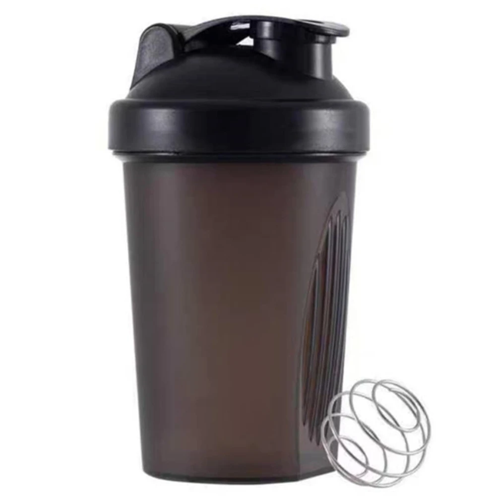 Shaker Bottle 1pc Shaker Bottle with Shaker Balls 400ml Leak Proof Drink Bottle For Shake Pre Work Out Hiking Fitness Cup