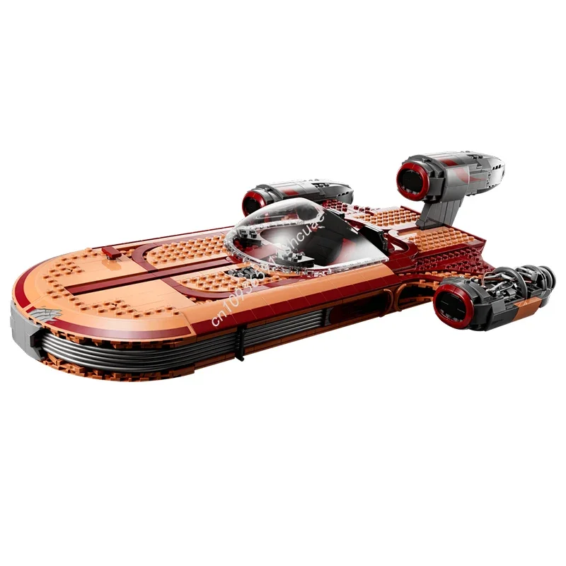 1890PCS Moc 스타 배틀 루크 스카이워커의 랜드스피더 75341 우주선 모델 빌딩 블록 스태킹 장난감 창의적인 크리스마스 선물