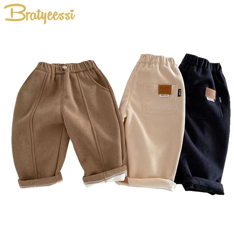 Pantaloni per bambini in velluto a coste pantaloni per bambini autunno inverno per ragazze vestiti per ragazzi pantaloni per neonati coreani pantaloni Casual abbigliamento per bambini