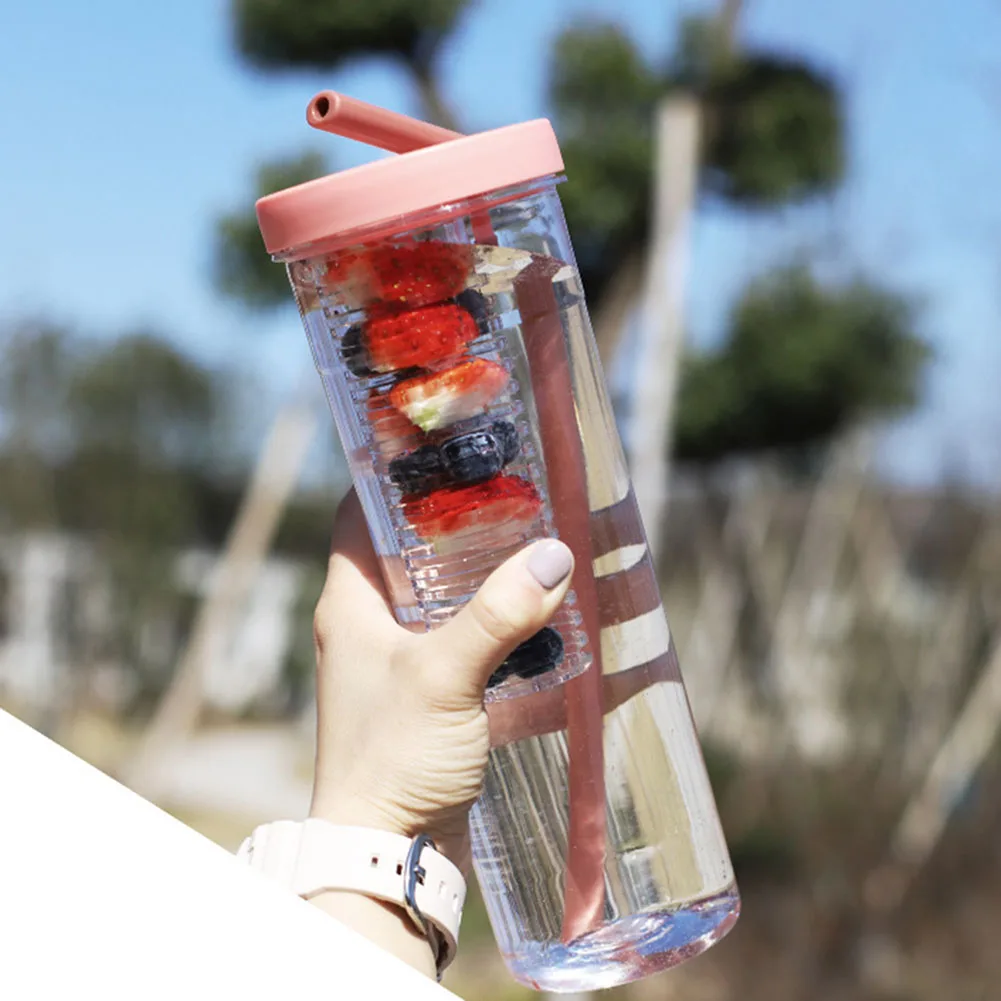 470/700ml Kawaii Water Bottles For Girls Iced Coffee Juice Milk Tea Cup  With Straw Lid Large Capacity Reusable Drinkware Bottle - Water Bottles -  AliExpress