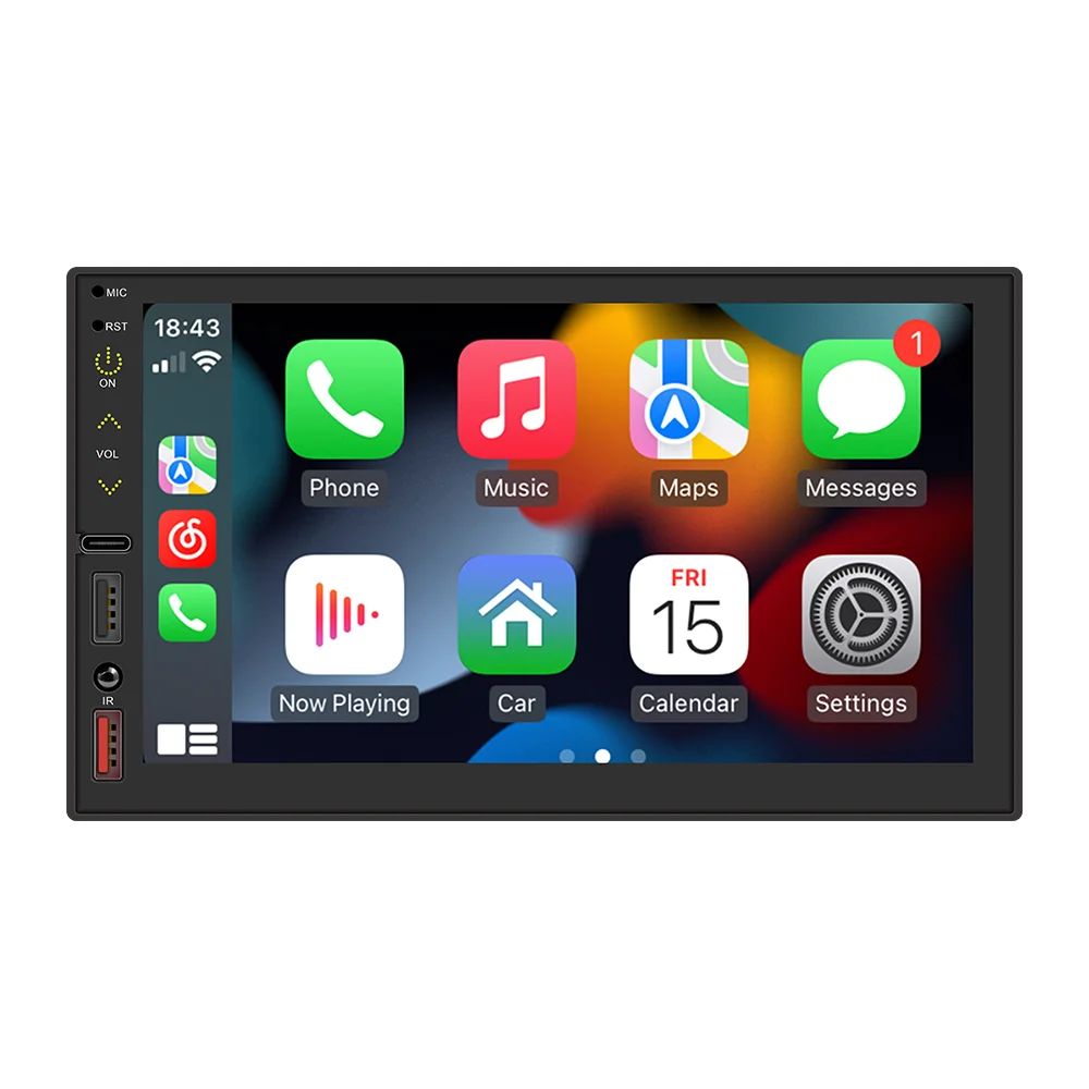 

Universal 7 Inch Capacitive Touch Screen Car MP5 Player Double Din Car Stereo With Wireless Carplay