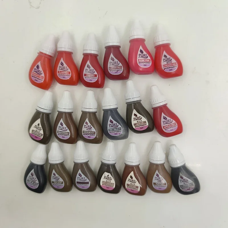 3ml Tattoo Inks Kit Professional Tattoo Supply 6Pcs Pigment Mixing Color Natural Plant Ink Set Pigment Color Art Supplies