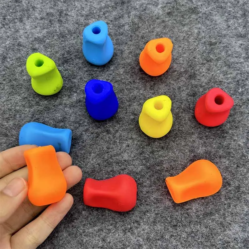 10pcs Children Pencil Holder School Students Writing Posture Random Colors Silicone Pen Aid Grip Posture Correction Device 5