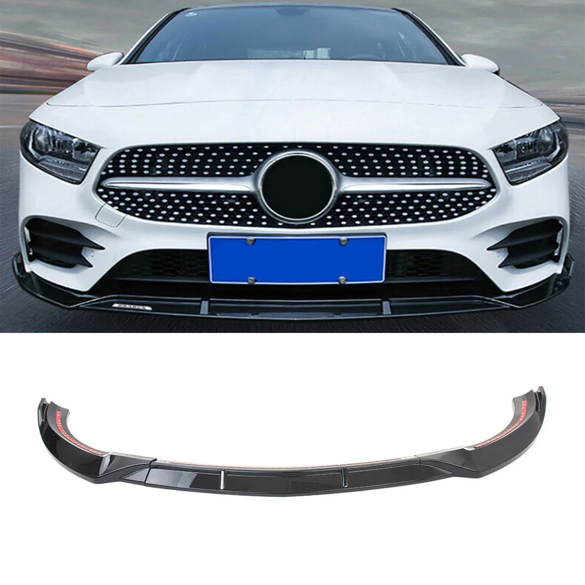 

Car Front Bumper Lip Body Kit Aprons Cover Guard Trim For Mercedes-Benz E-Class W213 E200 E300 E320 2017-2018 Sports Edition