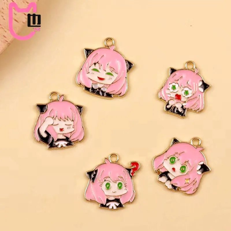 

10pcs Alloy Drip Charm Cartoon Character Pendant Earrings DIY Keychain Bracelet Jewelry Accessories Cute Necklace Charms