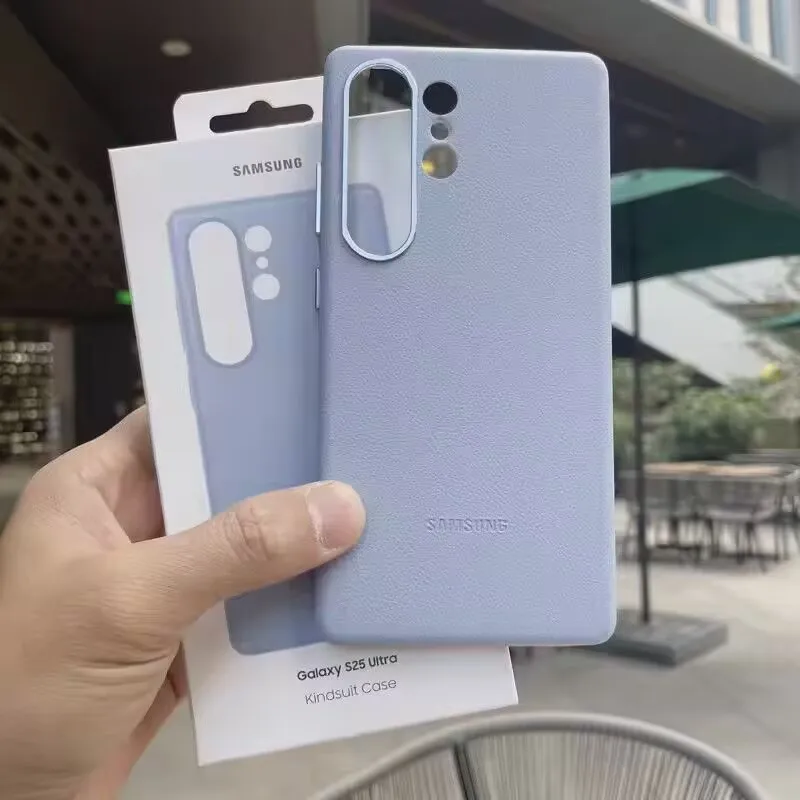 Luxury Leather Phone Cover for Samsung Galaxy S25 Series - Slim, Protective Design with Box