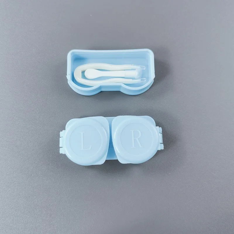 Contact Lenses Tools Color Contact Lens Case Take Traveling Ladies Portable Solid Color Lens Case Eye Care Kit Eye Holder Container Gift