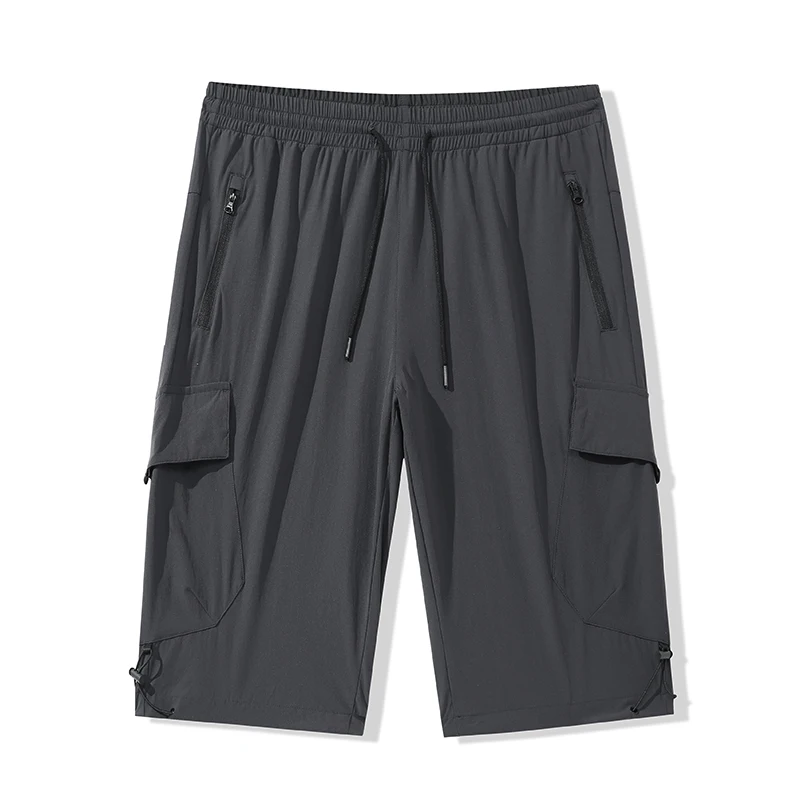 Summer New Korean Fashion Teenager Student Versatile Work Suit 5-Point Pants Men'S Quick Dry Ice Silk Sports Casual Shorts