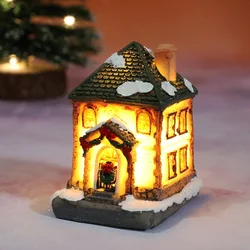 Festive LED Light - Up Miniature Christmas Village House Ornament (A)