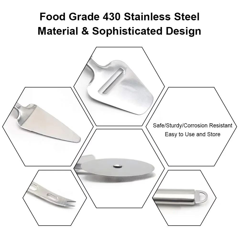 4 Pcs Cheese Slicer Stainless Steel Cheese Slicer Cutter Butter Spreader Knife Kitchen Tools Set YY079