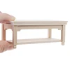 New 1:12 Dollhouse Miniature Wooden Tea table Doll House Handcrafted Bedside Table Furniture Model Decor Mini Cabinet 6