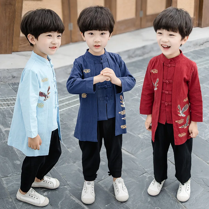 Chinese traditional costume Kids Hanfu Traditional Chinese Costumes oriental kids Tang Suit Hanfu Nation vintage folk dance children New Year costumes