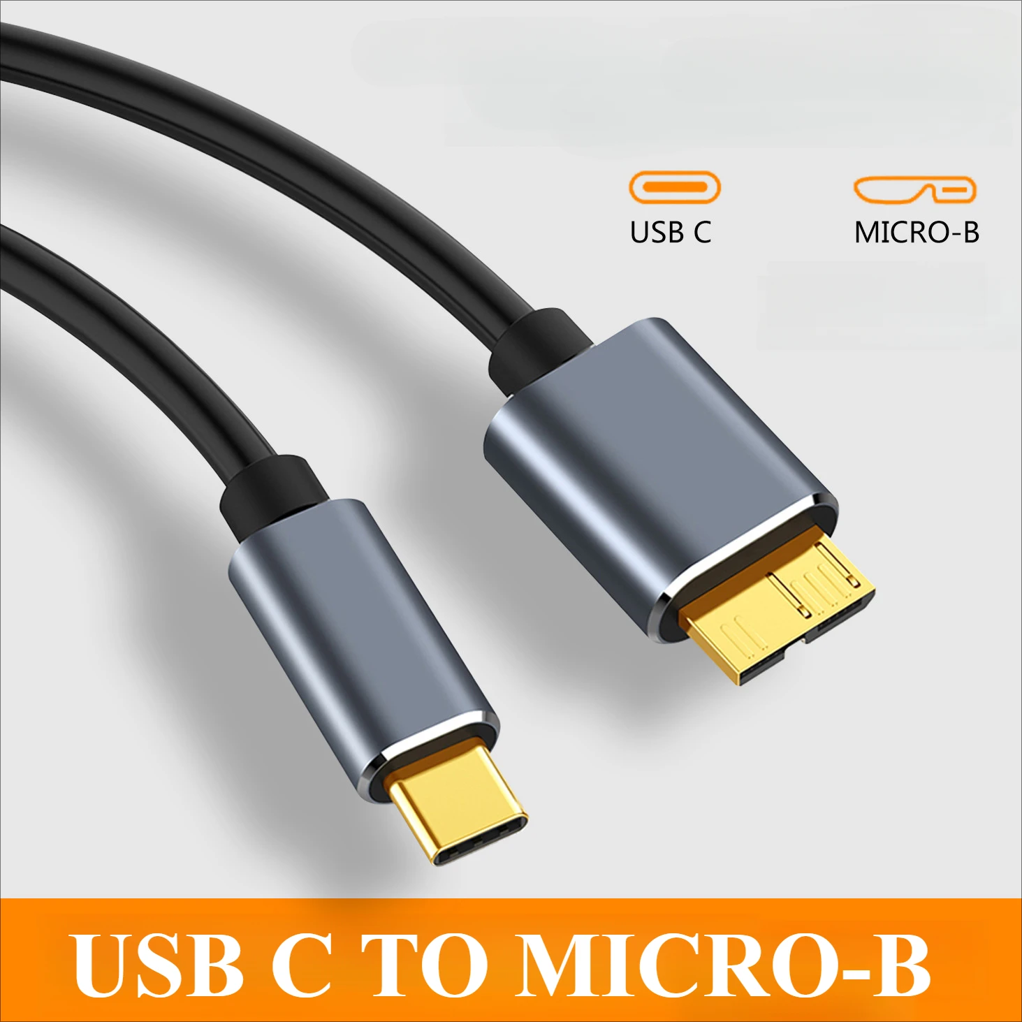 High-Speed USB 3.0 Type-C to Micro-B Cable