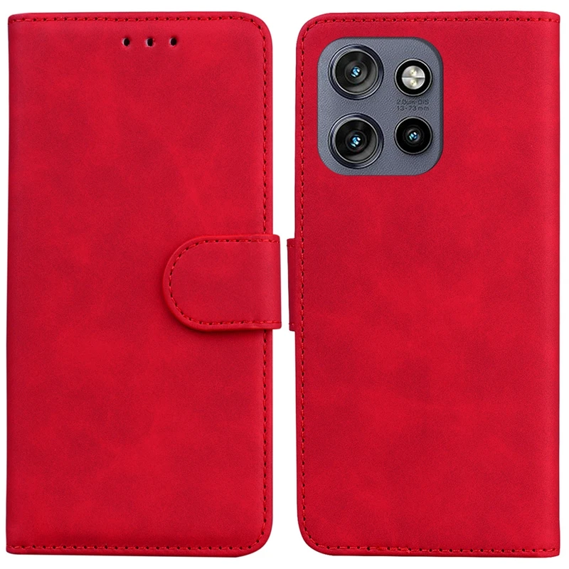 Solid Color Printed Leather Flip Phone Case with Card Slots