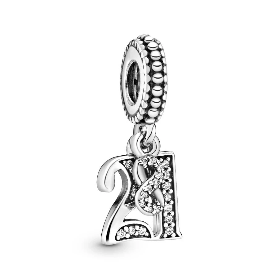 Hot Sale 15、16、18、30、40 Digit Dangle Charm Bead Fit Original 925 Sterling Silver Bracelet DIY Women Fashion Jewelry Gift 2