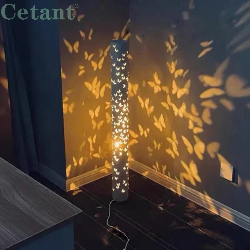 

Modern LED Floor Lamp Home Decor Lights 21/60/100cm Butterfly Shadow Lamps Sofa Corner Bedroom Living Room Study Lighting Lustre