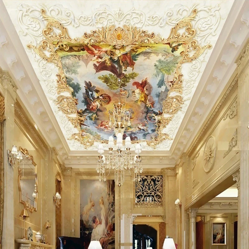 MU8273 Photo papier peint nordique aquarelle jardin plantes fleurs mur tissu salon toile de fond revêtement mural décor à la maison Fresco 1