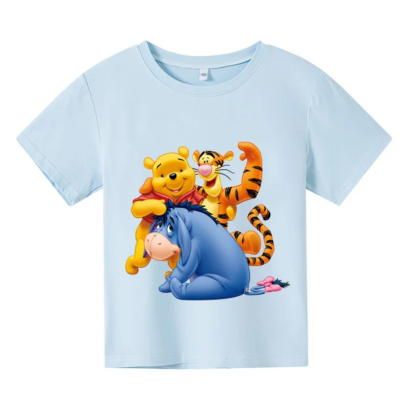Winnie Pooh Cute Children Tuta Abbigliamento Estivo Cartoon Fashion Baby Boys T-Shirt A Maniche Corte