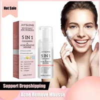 Hyaluronic Acid Cleansing Mousse Acne Removal Blackheads Oil Control Deep Exfoliating Peeling Shrink Pores Facial Cleanser Foam 1