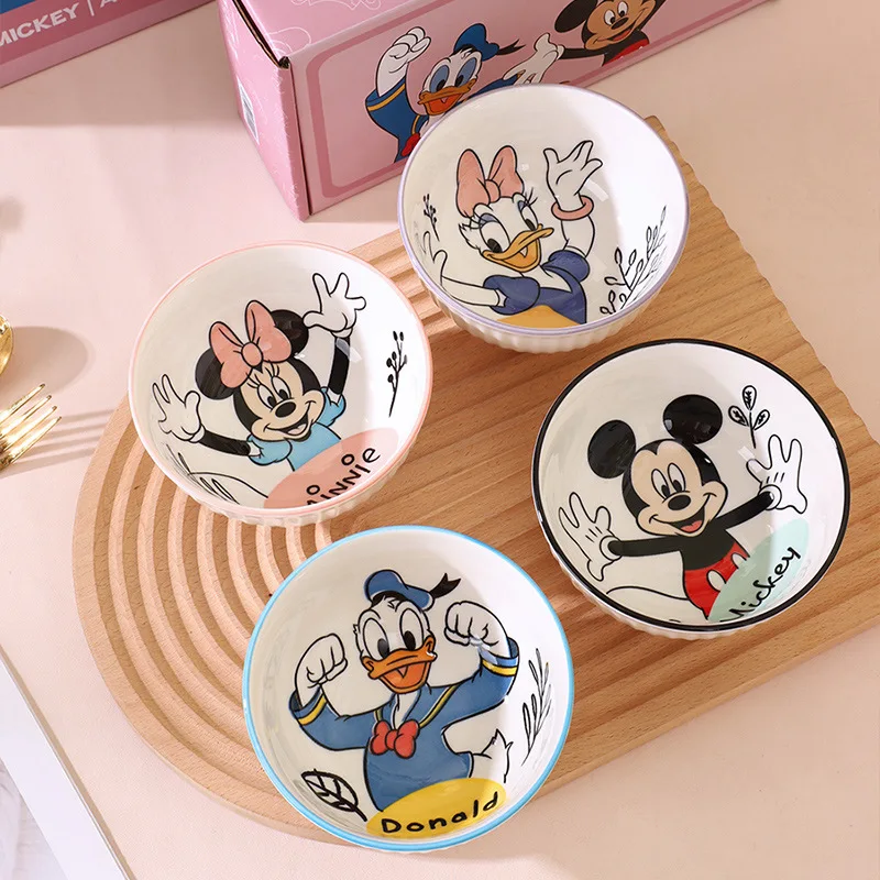Set de 4 bols Disney : Mickey, Minnie, Donald, Daisy pour enfants