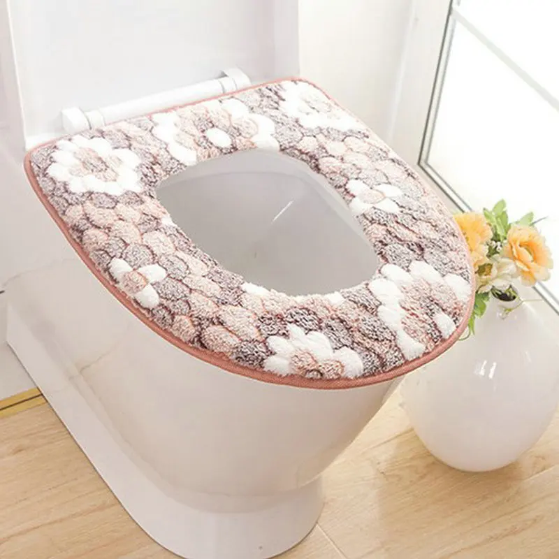 4 Pièces Housse De Siège De Toilette,Toilet Seat Cover, Housse De Siège De WC, Antibactérien, Siège De Toilette En Tissu Chaud Lavables | Leroy Merlin