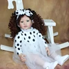 55/60 CM Soft Silicone Reborn Baby Doll For Gir Long Hair Princess Toddler Bebe Dress Up Toy Lovely Kid Birthday Gift 6