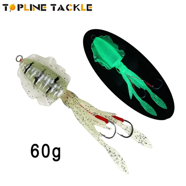 Topline Tackle Sea Fishing Soft Squid Lure 60g - The Ultimate Sea Boat Fishing Companion