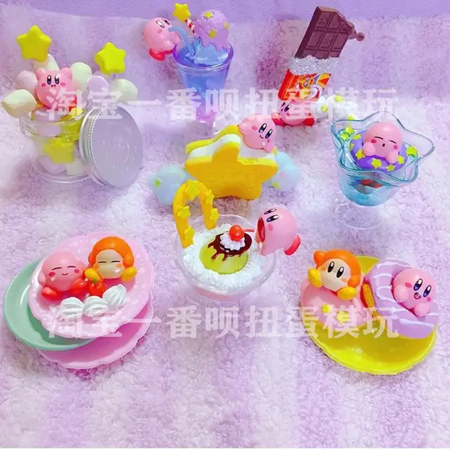 8 Styles Kawali Kirby Shiny Sweet Time Dessert Cake Waddle Dee Miniature Crystal Ball Mestery Blind Box Cashapon Decor Dolls Toy 4