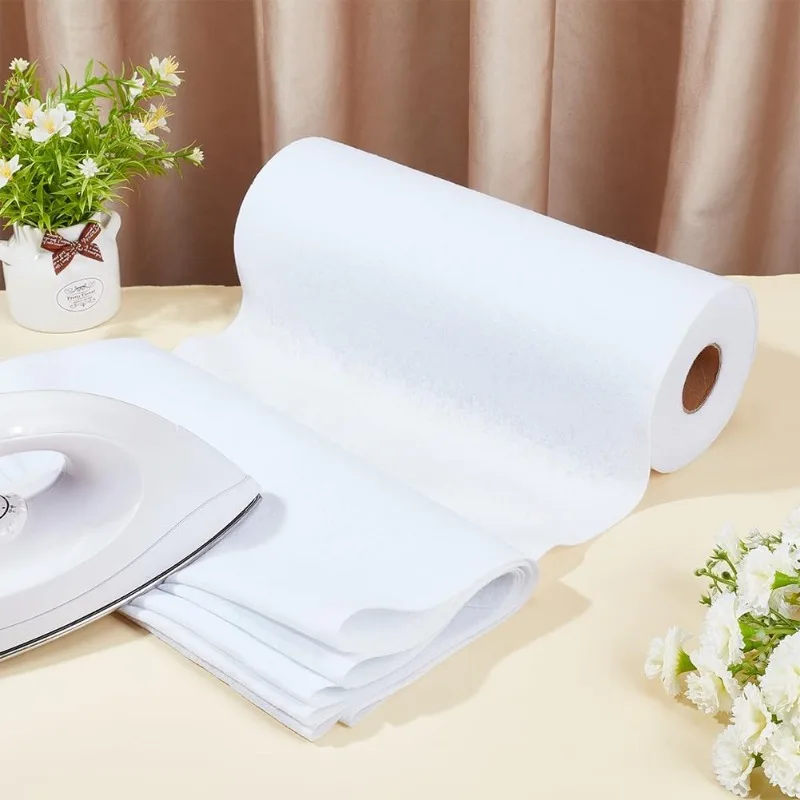 Iron-On Fusible Fleece Interfacing 10 Yard 11.8 Inches One-Sided Loft Fusible Fleece Medium Weight for Sewing