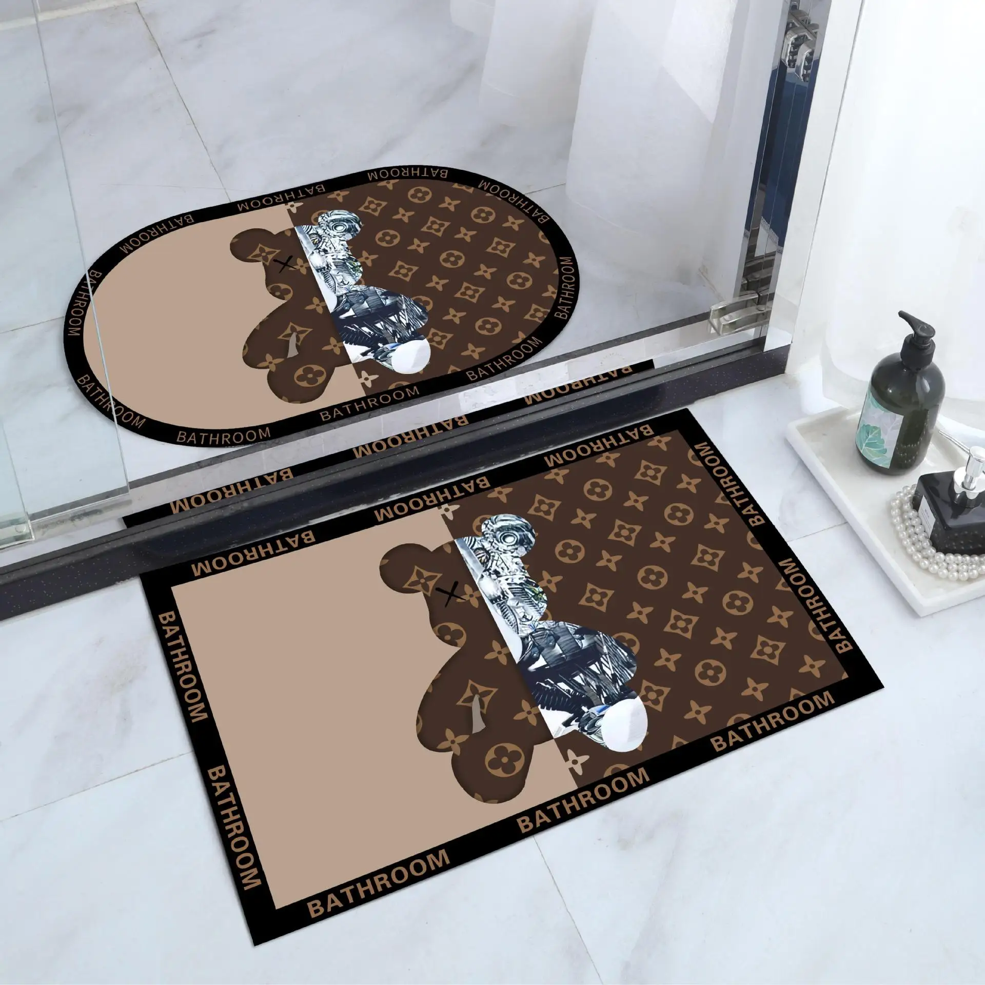 louis vuitton bathroom rugs